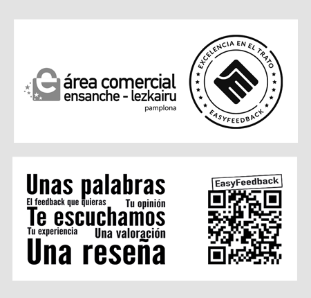 EasyFeedback Área Comercial Ensanche y Lezkairu tarjeta de feedback