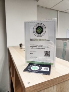 Certificado de EasyFeedback en las instalaciones de Naria