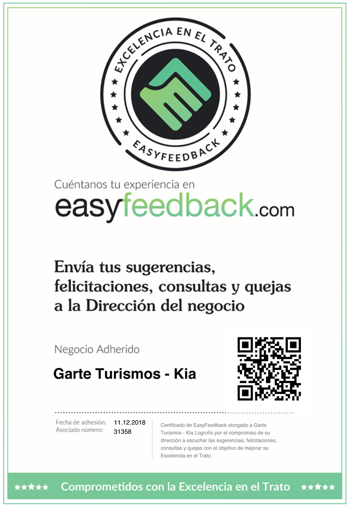 El Certificado de Garte Turismo en EasyFeedback PRO