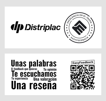 EasyFeedback Distriplac tarjeta de feedback