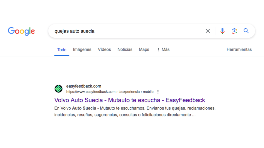 EasyFeedback PRO posicionamiento SEO en Google de los concesionarios